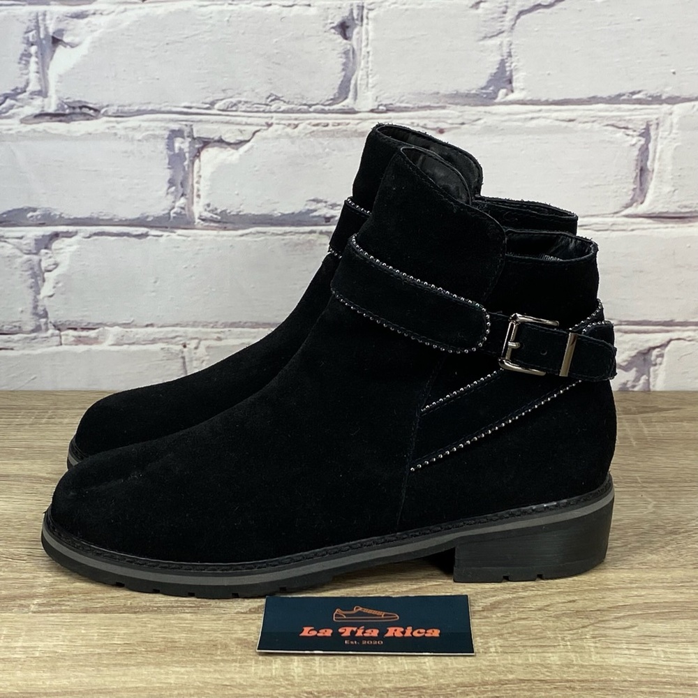 Blondo "Vital" waterproof black suede booties - Picture 3 of 9